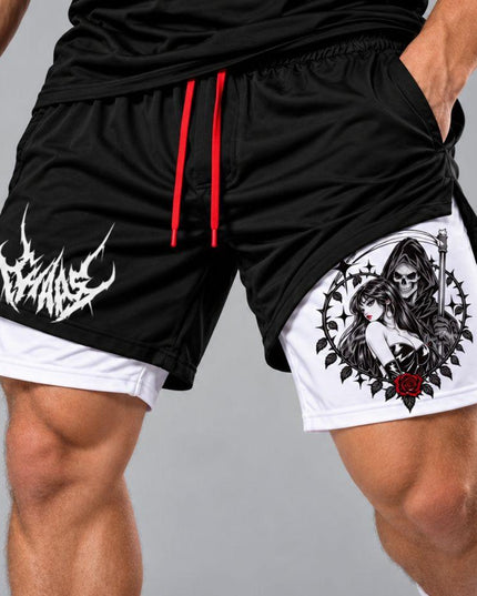 Chaos Love Unisex Double-Layer Polyester Compression Fitted Athletic Style...