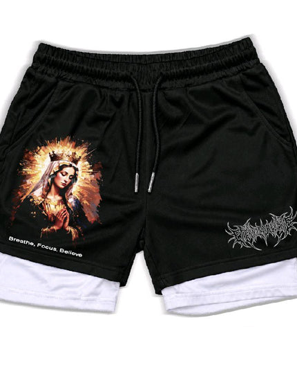 Eternal Reverie  Unisex Double-Layer Polyester Compression Fitted Athletic...