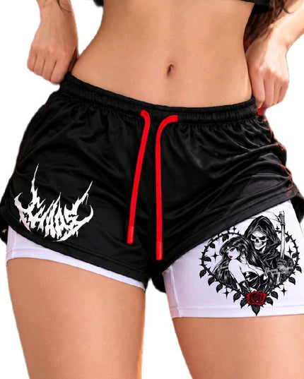 Chaos Love Unisex Double-Layer Polyester Compression Fitted Athletic Style...