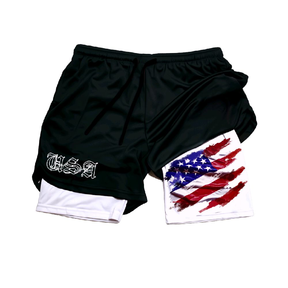 USA Gym Compression Fit Sport Shorts UNISEX