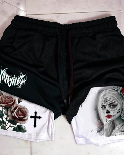 Dia De Los Muertos Gym Shorts