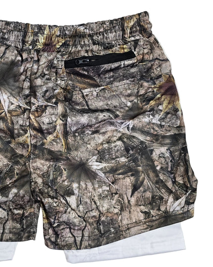 Leaf Camo" Gym Shorts