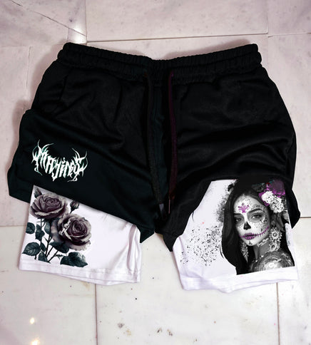 Dia De Los Muertos Gym Shorts